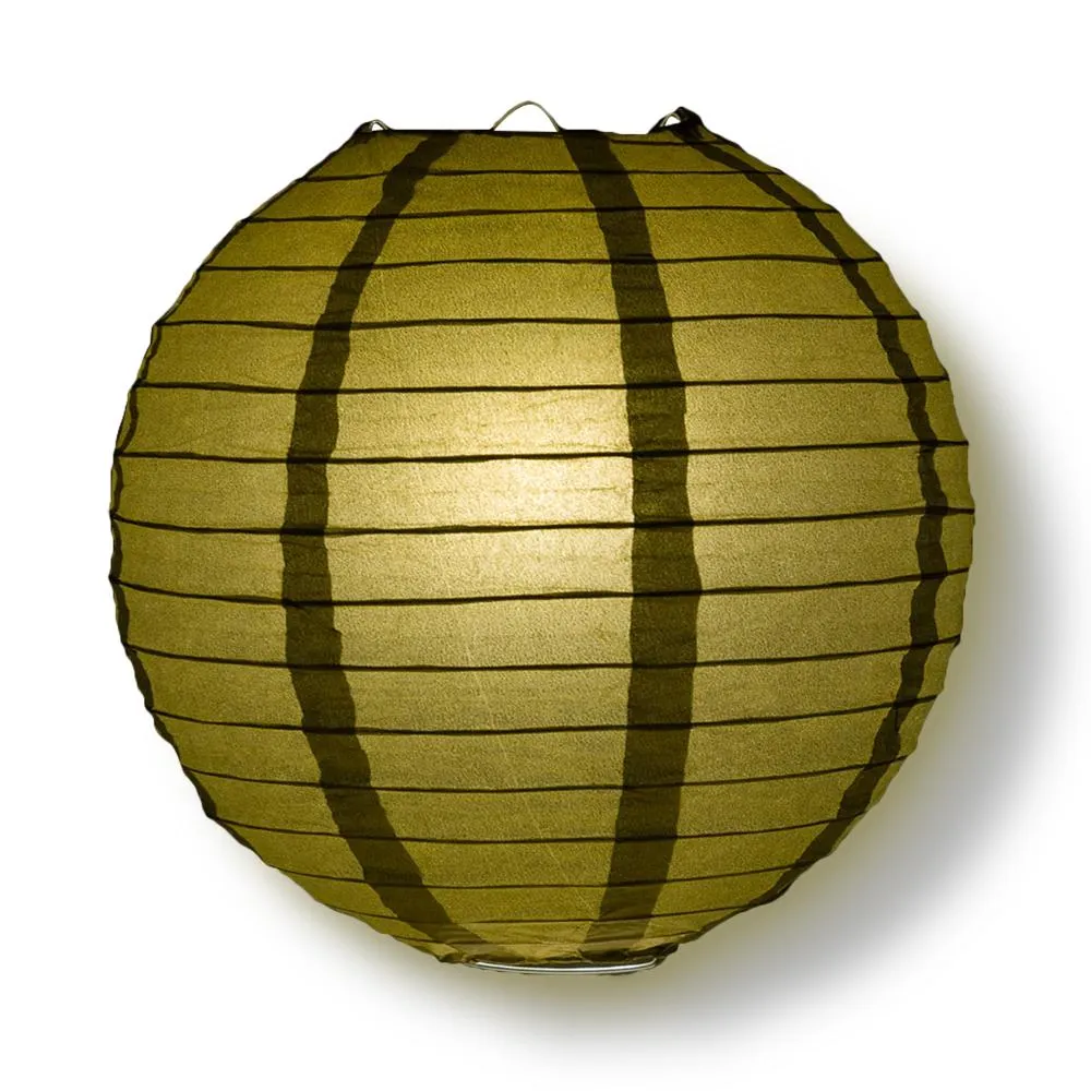 12-PC Gold Paper Lantern Decoration Set, 12/10/8-Inch