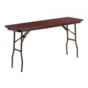 18'' X 60'' RECTANGULAR HIGH PRESSURE MAHOGANY LAMINATE FOLDING TRAINING TABLE [YT-1860-HIGH-WAL-GG]