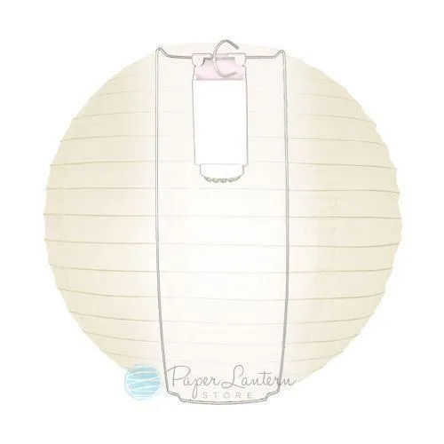 24 Inch Plum Purple Free-Style Ribbing Round Paper Lantern