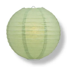 28" Sea Green Jumbo Round Paper Lantern, Even Ribbing, Chinese Hanging Wedding & Party Decoration