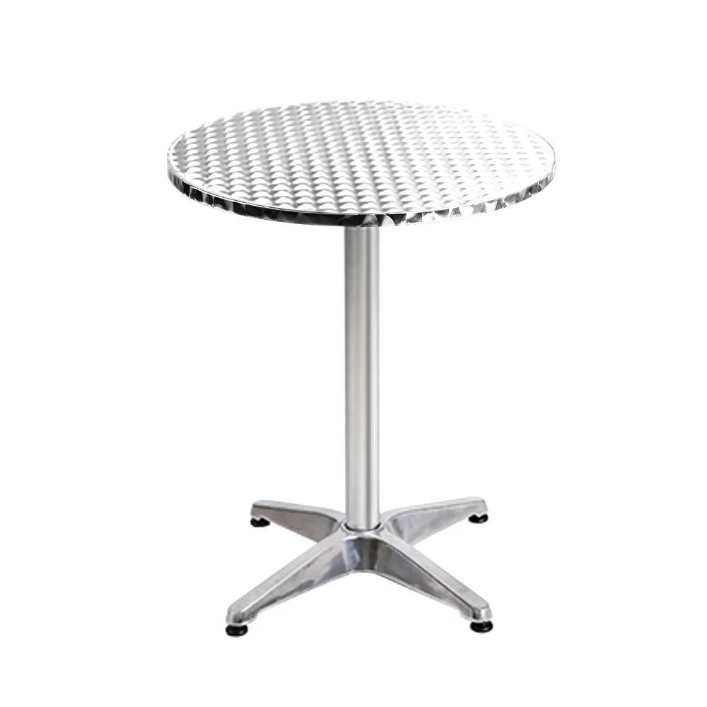 2pcs Aluminum Outdoor Bar Table Set