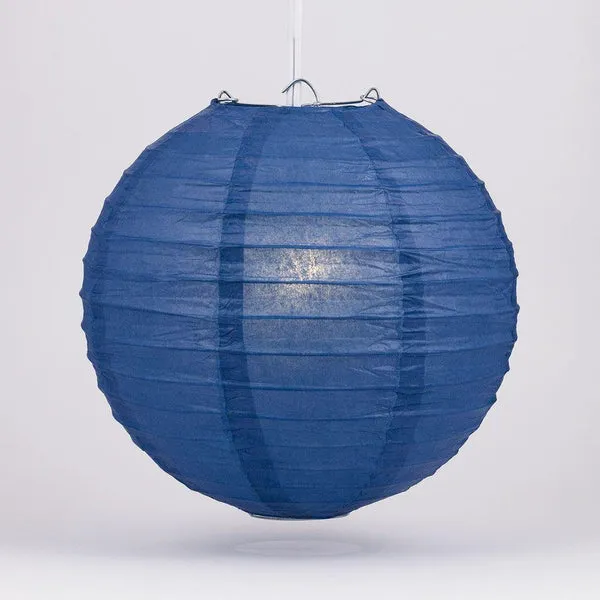 30" Orange Jumbo Round Paper Lantern, Parallel Ribbing, Chinese Hanging Wedding & Party Decoration