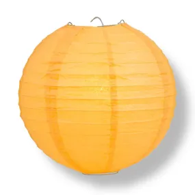 36" Papaya Jumbo Round Paper Lanterns, Even Ribbing (Value Packs)