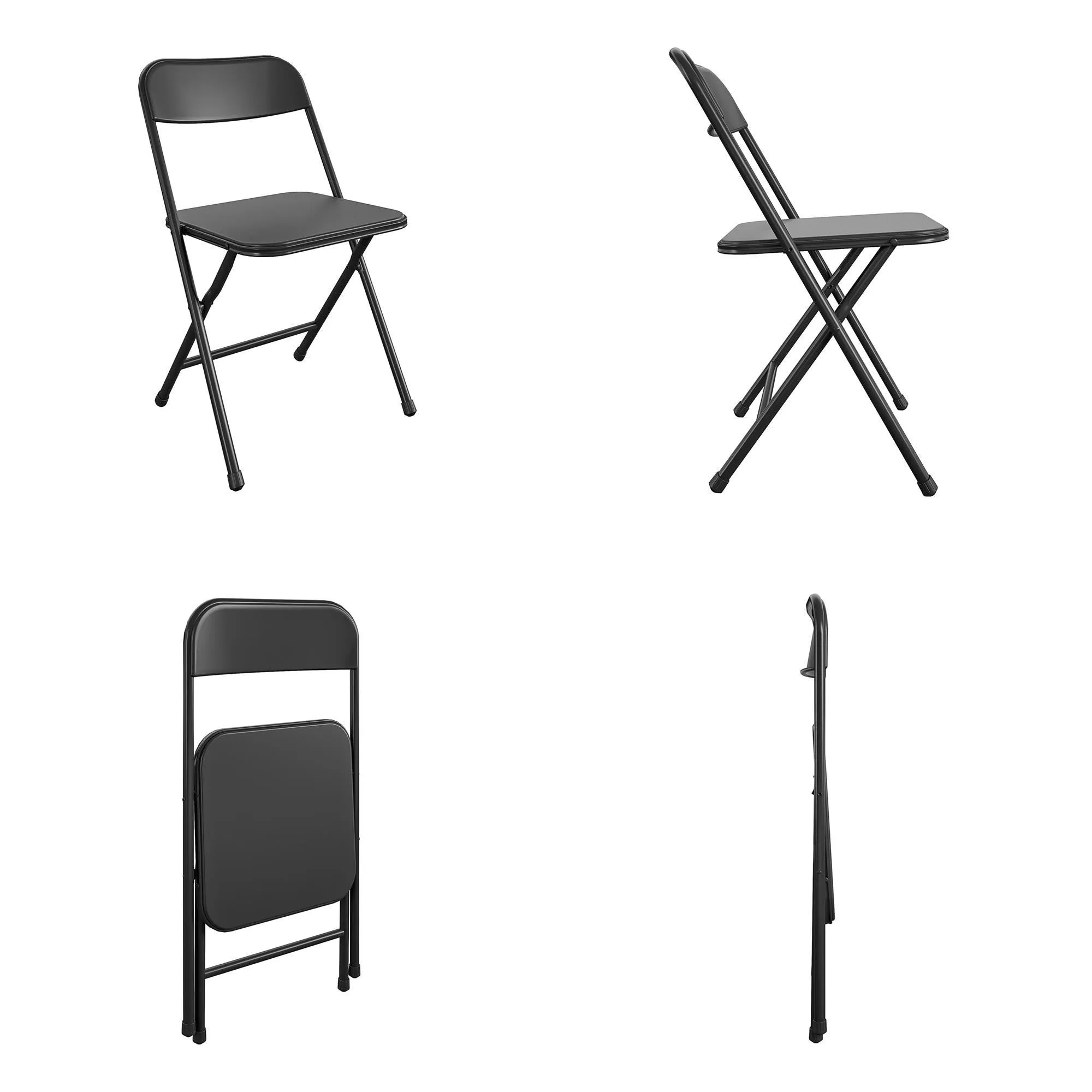 5-Piece Solid Resin Centerfold Table & Chair Dining Set