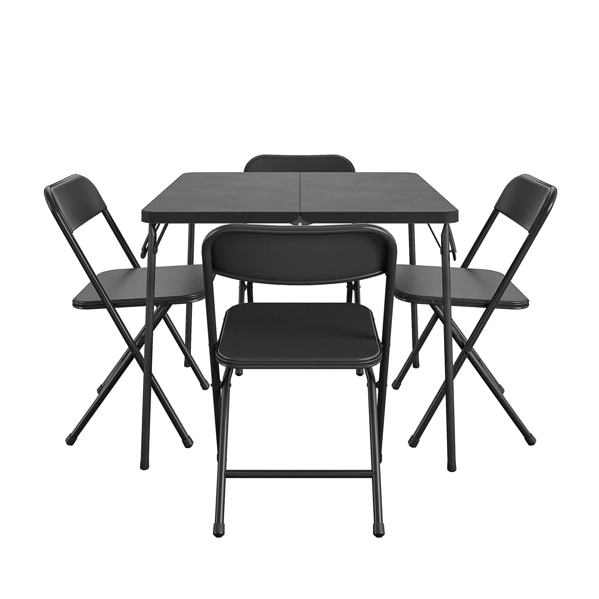 5-Piece Solid Resin Centerfold Table & Chair Dining Set