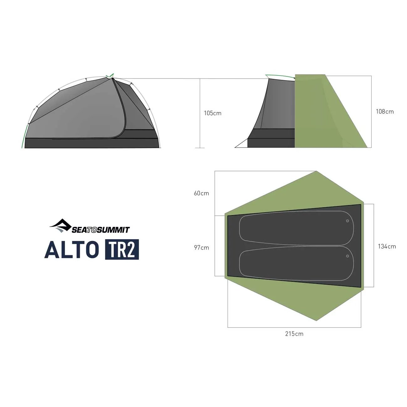 Alto TR2 Tent - Two Person Lightweight Hiking