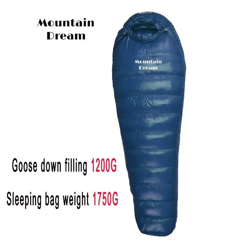 Arctic White Goose Down Mummy Sleeping Bag - All-Season Camping Essential