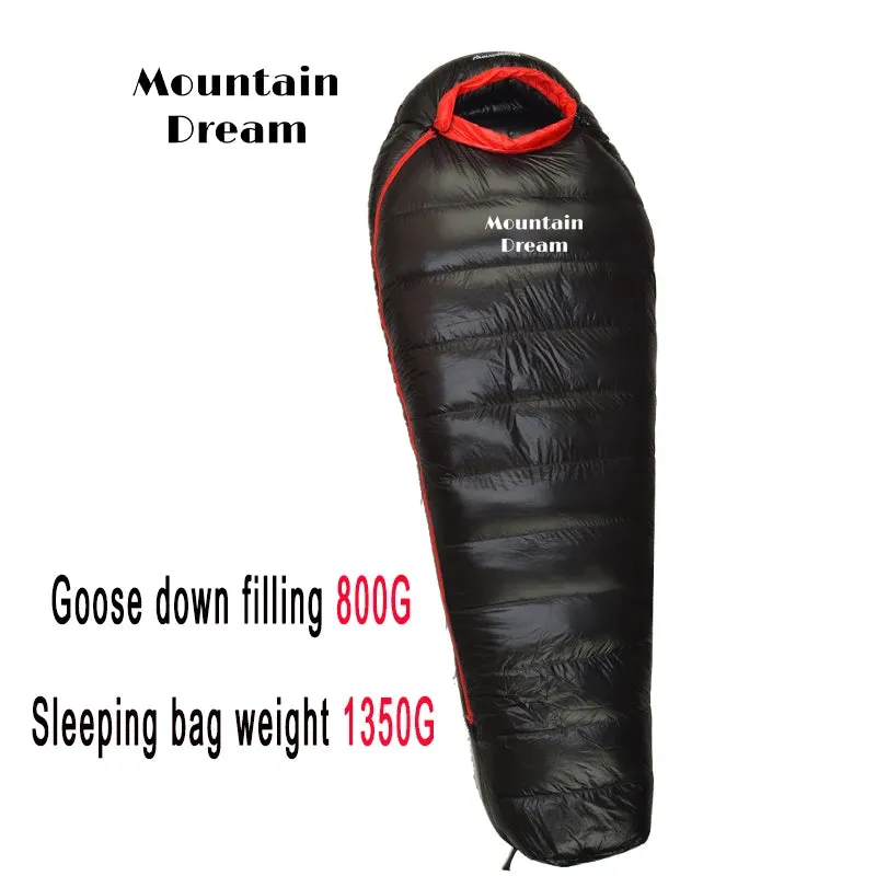Arctic White Goose Down Mummy Sleeping Bag - All-Season Camping Essential