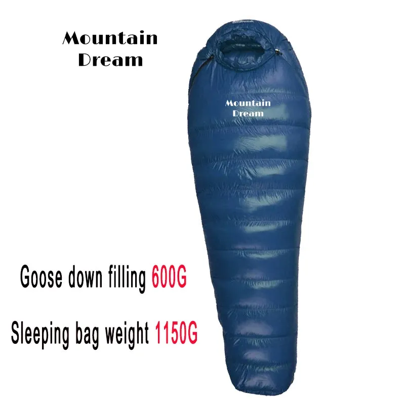 Arctic White Goose Down Mummy Sleeping Bag - All-Season Camping Essential