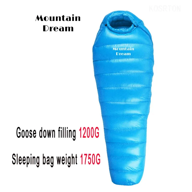 Arctic White Goose Down Mummy Sleeping Bag - All-Season Camping Essential