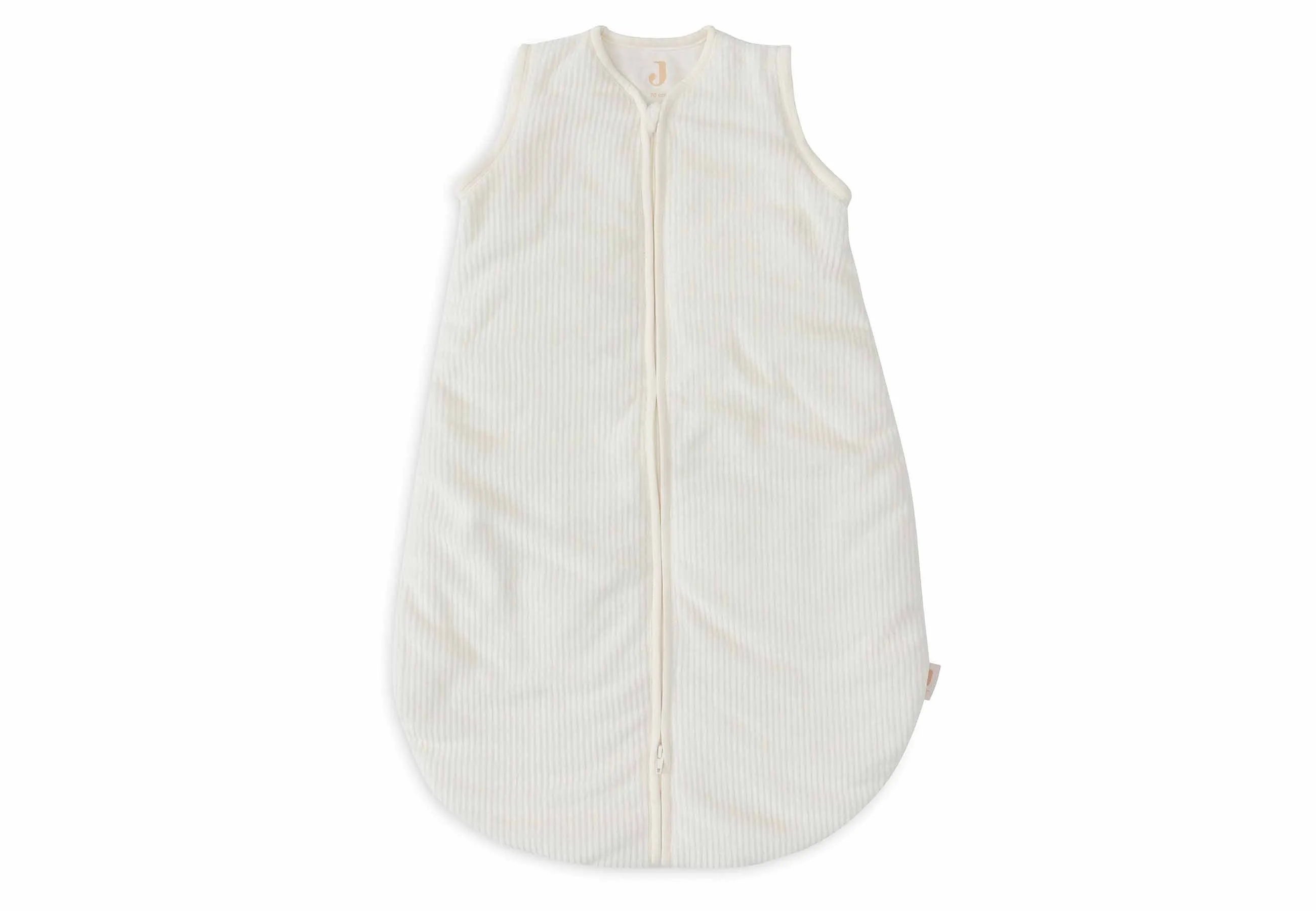 Baby Sleeping Bag with Removable Sleeves Round 70cm Rib - Ivory