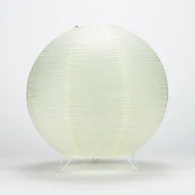 Beige/Ivory Round Centerpiece Candle Lantern w/ Fine Lines (Lantern Only)