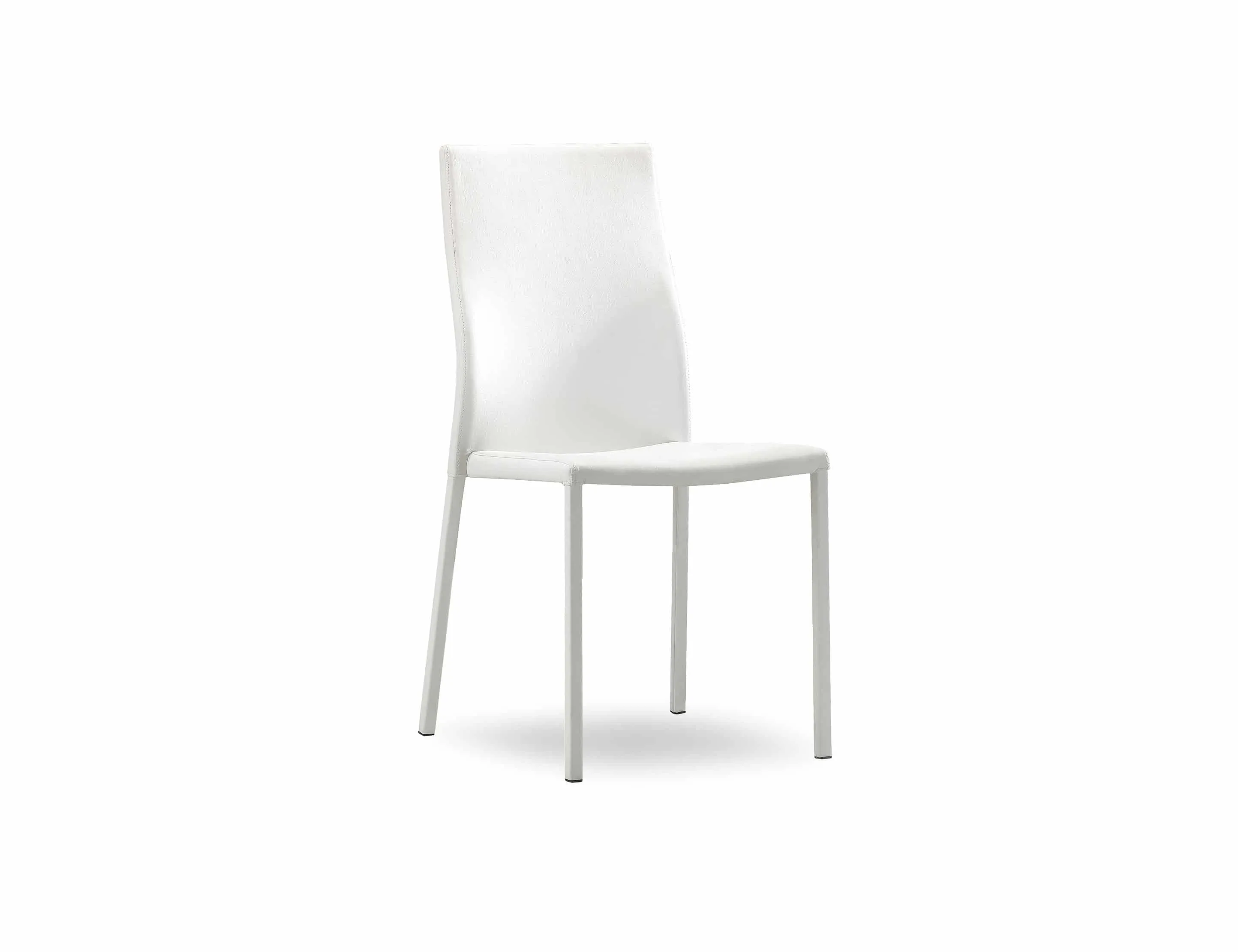 Bella White - Designer Stackable Chairs, Set of 4