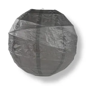 BLOWOUT 14" Driftwood Grey Round Paper Lantern, Crisscross Ribbing, Chinese Hanging Wedding & Party Decoration