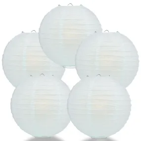 BLOWOUT 5-PACK 36" Arctic Spa Blue Jumbo Round Paper Lantern, Even Ribbing (Value Packs)