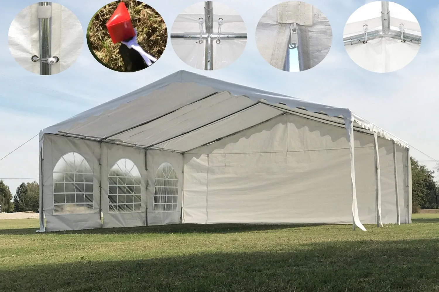 Budget PVC Party Tent 20'x16' - White