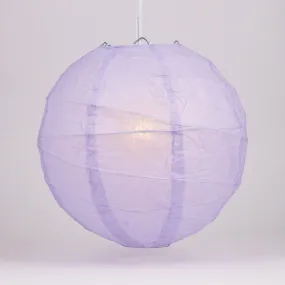 BULK PACK (12) 20" Lavender Round Paper Lantern, Crisscross Ribbing, Chinese Hanging Wedding & Party Decoration
