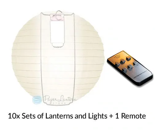 Chartreuse Crisscross Paper Lantern 10pc Party Pack with Remote Controlled LED Lights Included