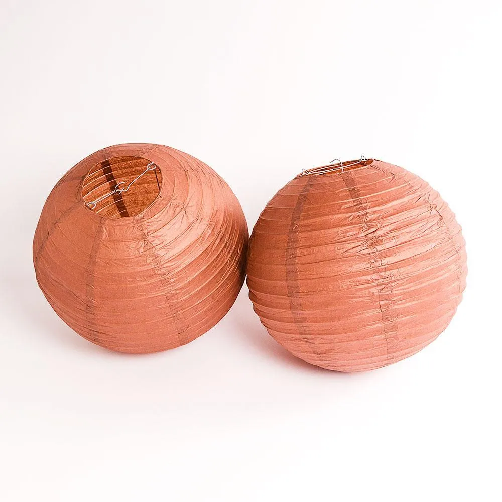 Cleveland Pro Football Paper Lanterns 6pc Combo Tailgating Party Pack (Brown/Orange) - by PaperLanternStore