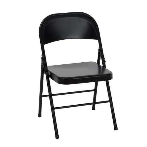 Cosco Indoor Black Metal Steel Solid Standard Folding Chair