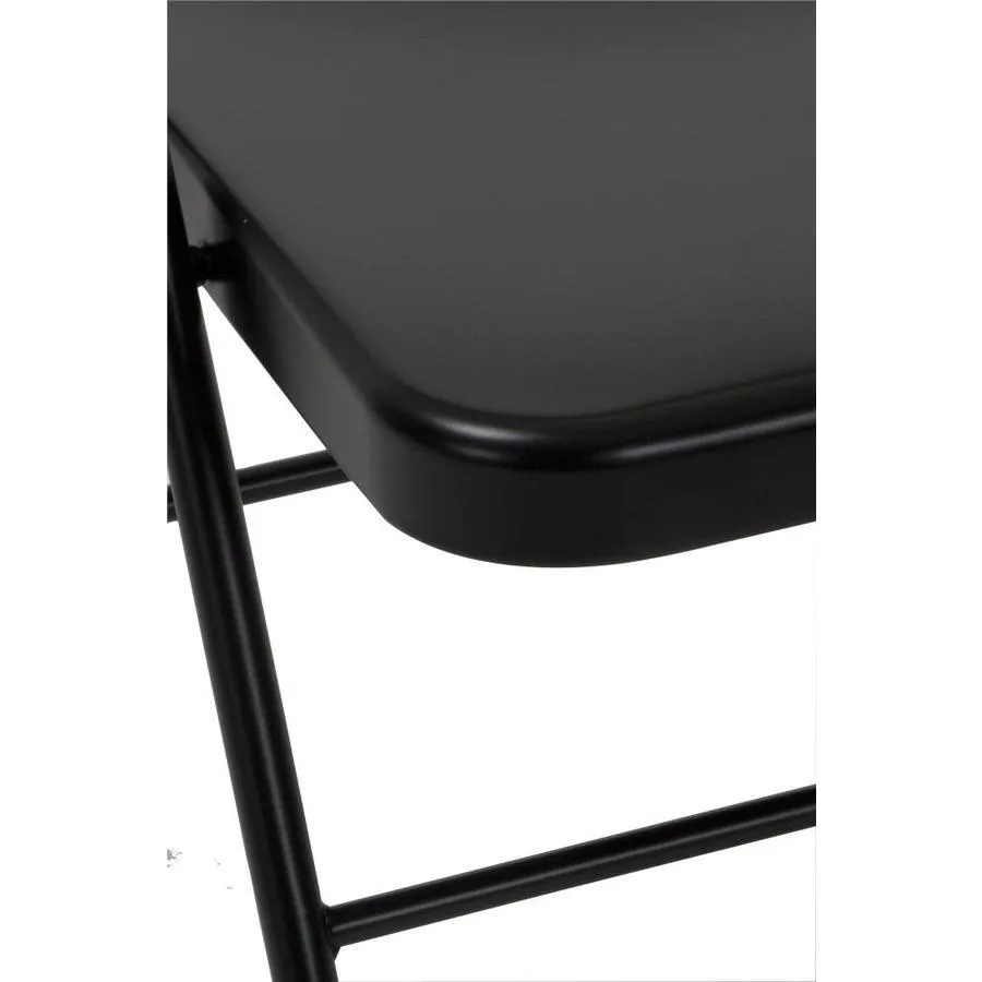 Cosco Indoor Black Metal Steel Solid Standard Folding Chair
