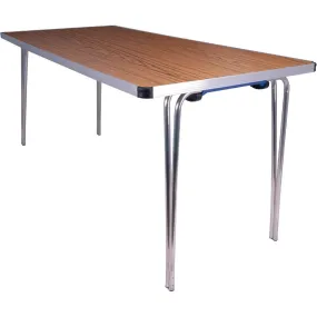 DM694 Gopak Contour Folding Table Teak 5ft