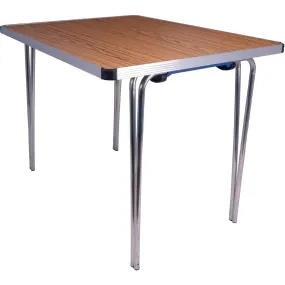 DM695 Gopak Contour Folding Table Teak 3ft