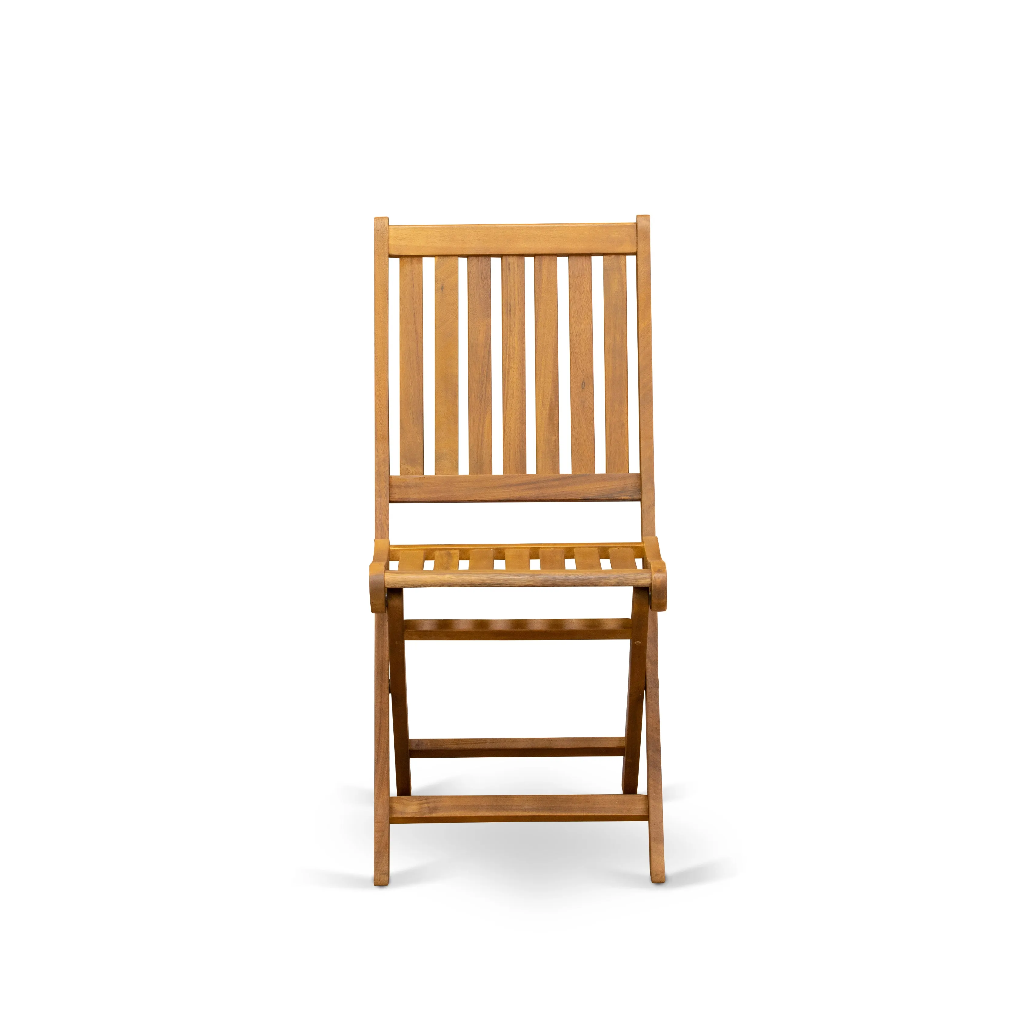 East West Furniture AEDK5CWNA 5 Piece Patio Dining Set Includes a Rectangle Outdoor Acacia Wood Table and 4 Folding Side Chairs, 36x60 Inch, Natural Oil
