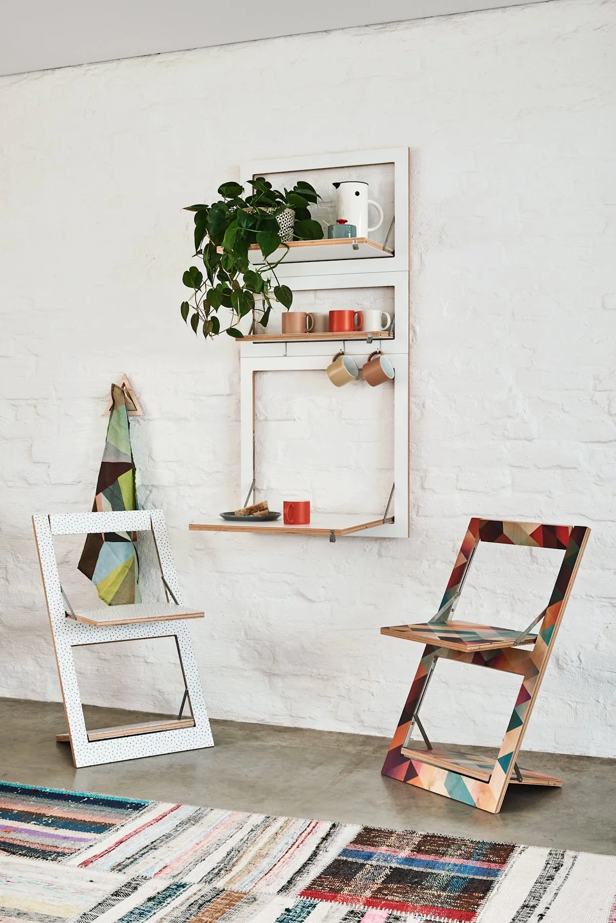 Fläpps Folding Chair – Bubbles Indigo – Pattern Studio