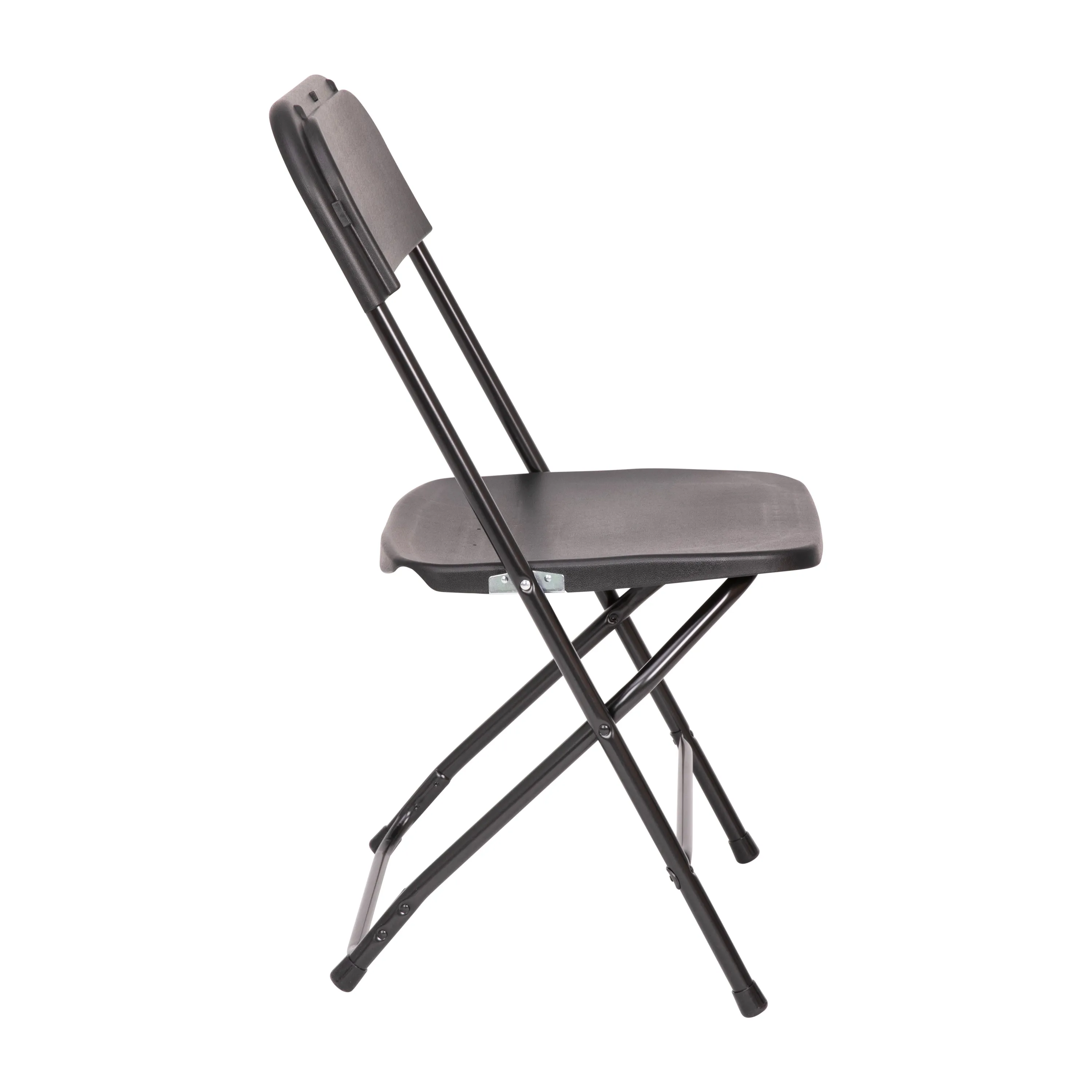 Hercules Big and Tall Commercial Folding Chair - Extra Wide 650LB. Capacity - Durable Plastic - Black, 4-Pack