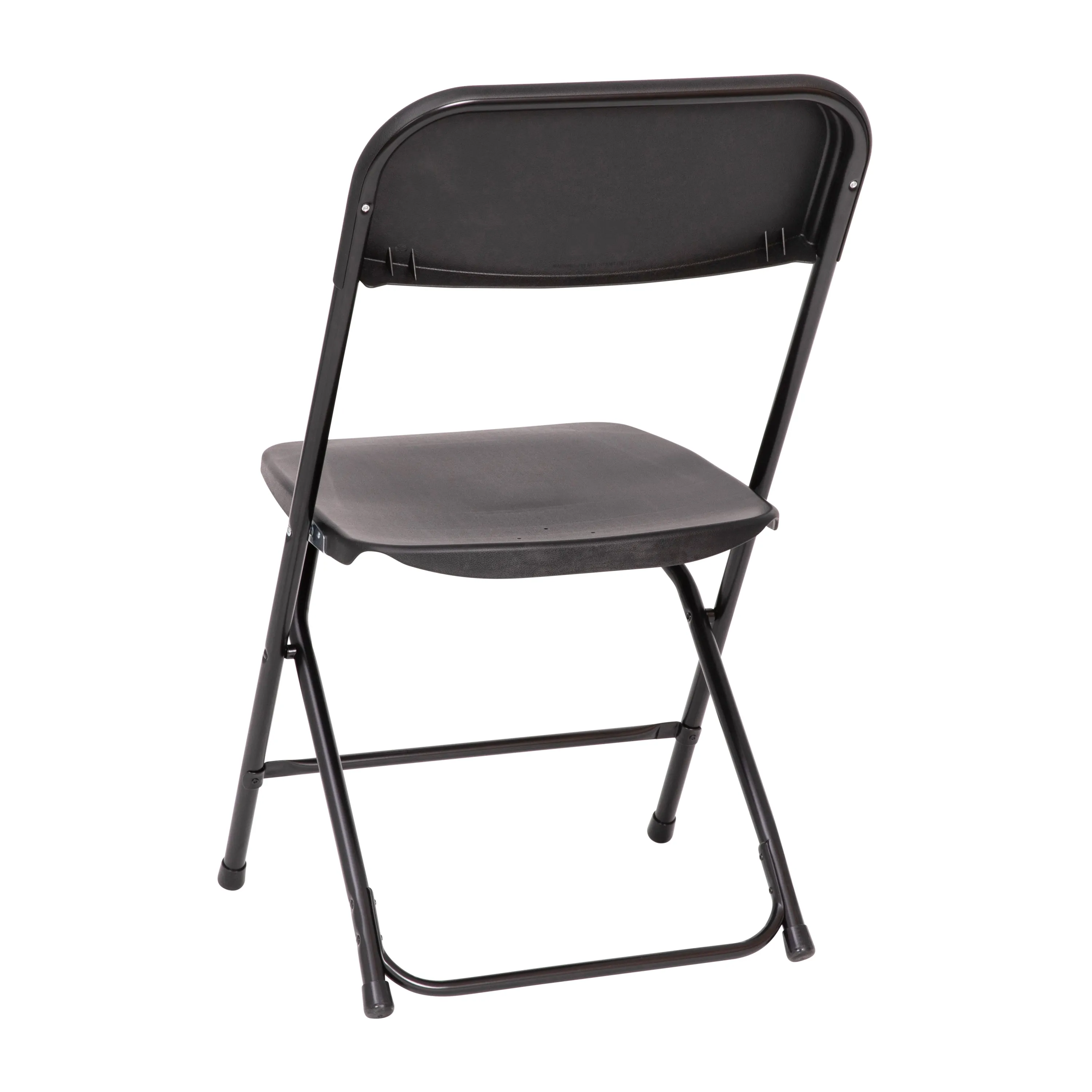 Hercules Big and Tall Commercial Folding Chair - Extra Wide 650LB. Capacity - Durable Plastic - Black, 4-Pack