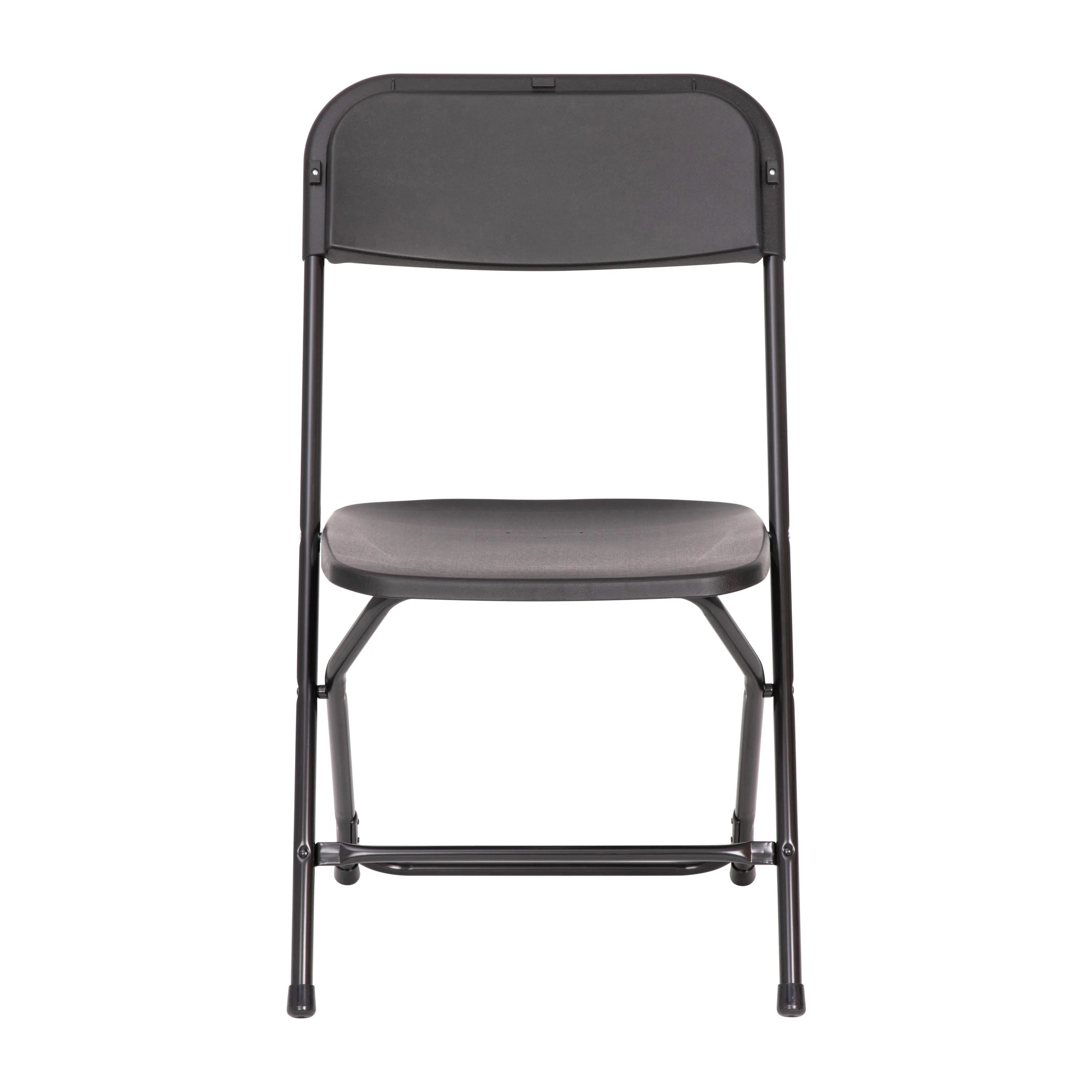 Hercules Big and Tall Commercial Folding Chair - Extra Wide 650LB. Capacity - Durable Plastic - Black, 4-Pack