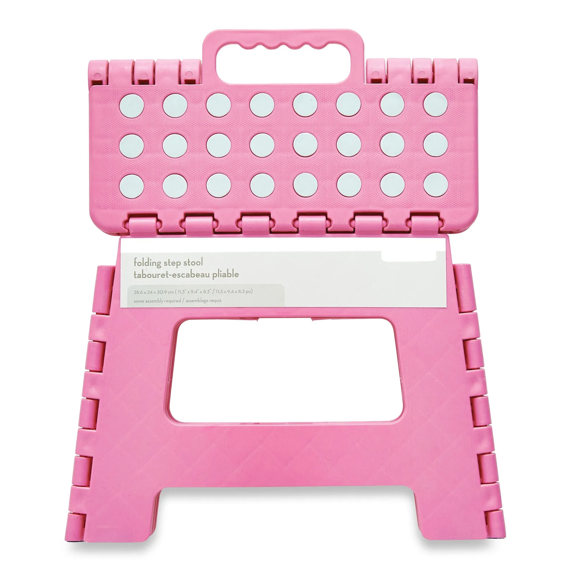 HomeStyles Folding Plastic Step Stool, Assorted Colours