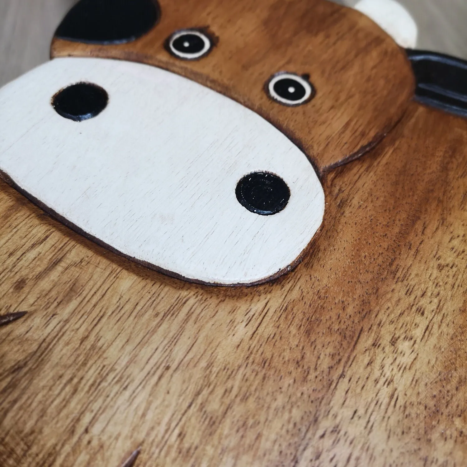Kids Chair Wooden Stool Animal COW Theme Children’s Chair and Toddlers Stepping Stool.