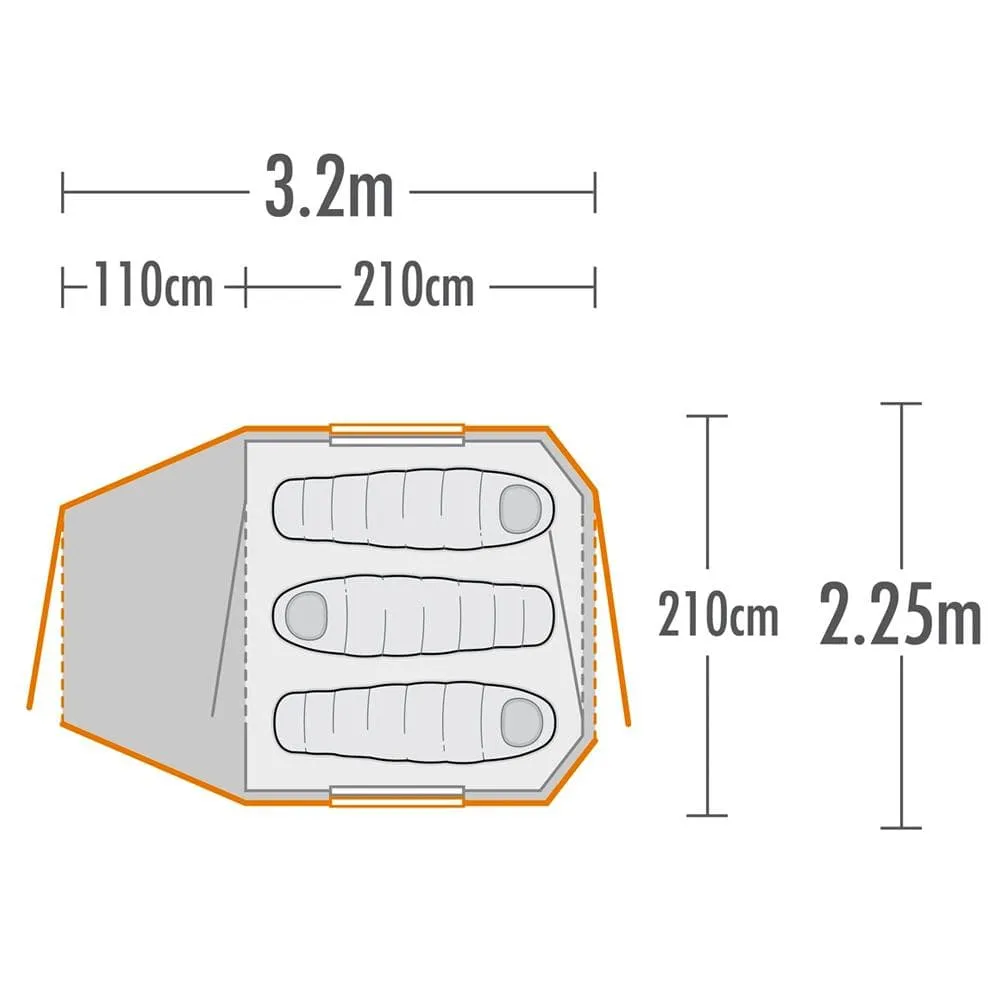 Kiwi Camping Kea 3 Recreational Dome Tent