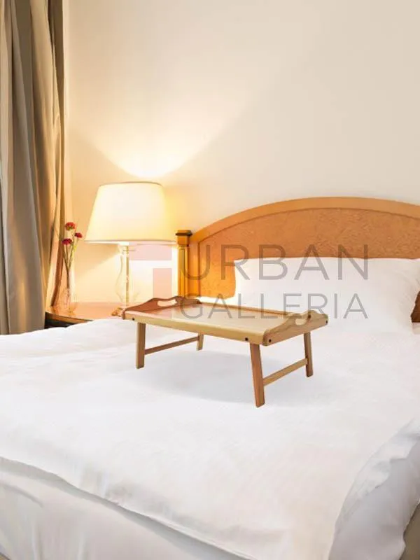 Light Brown Folding Bed Table