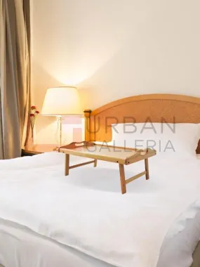 Light Brown Folding Bed Table