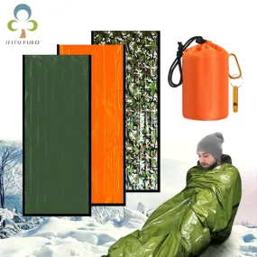 Lightweight Thermal Emergency Sleeping Bag Bivy Sack  Survival Blanket Bags For Camping