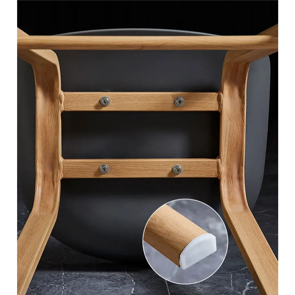 Modern Nordic High Bar Stool With Steel Legs Light Brown