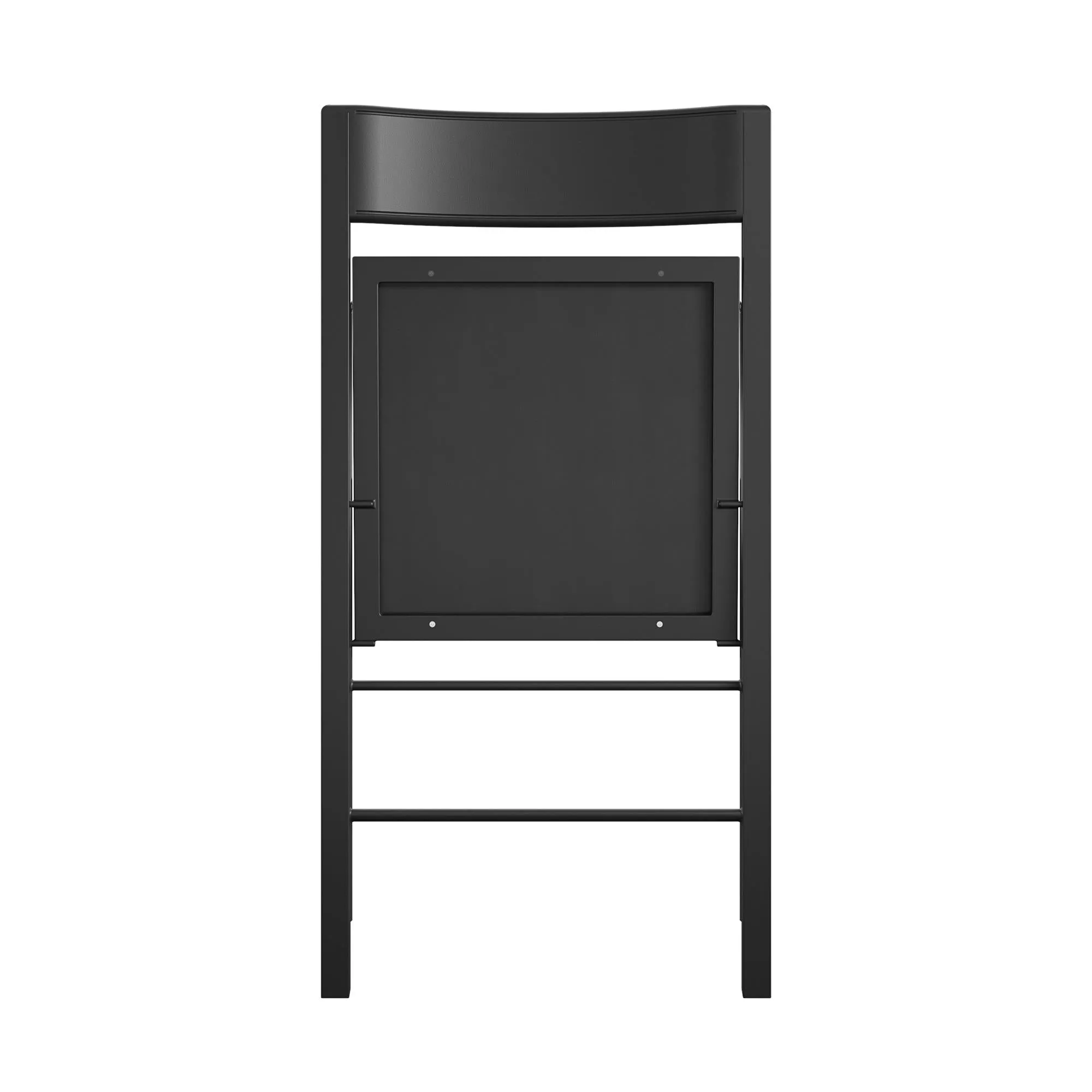 Modern Slim Line Vinyl Padded Folding Chairs, Set of 2