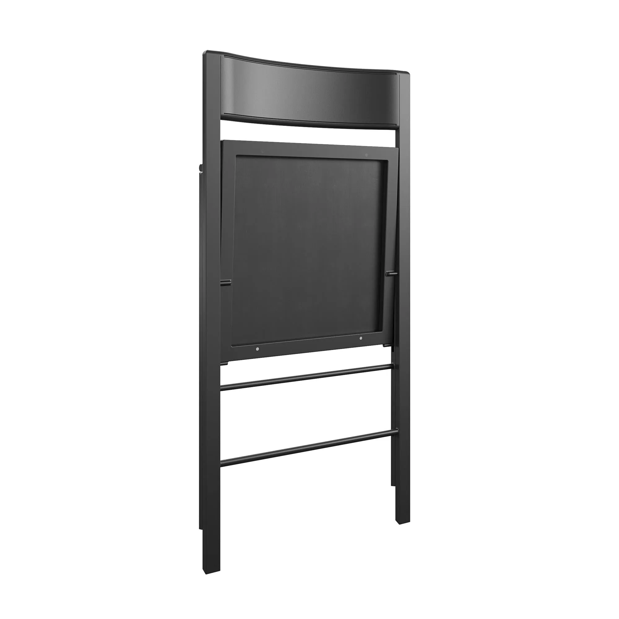 Modern Slim Line Vinyl Padded Folding Chairs, Set of 2
