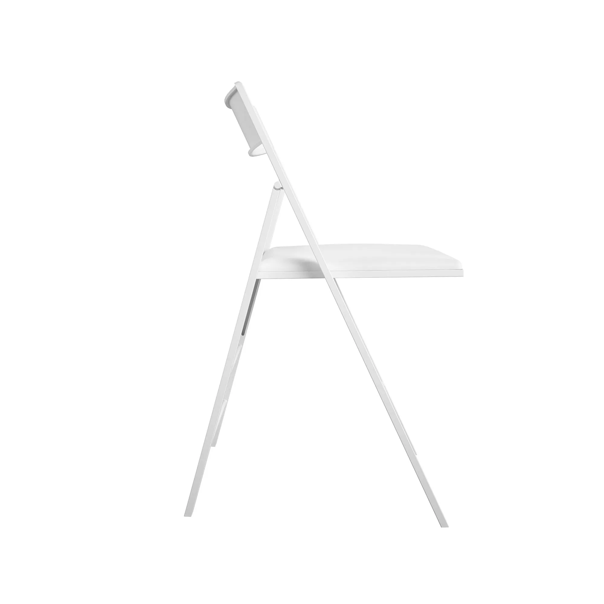 Modern Slim Line Vinyl Padded Folding Chairs, Set of 2