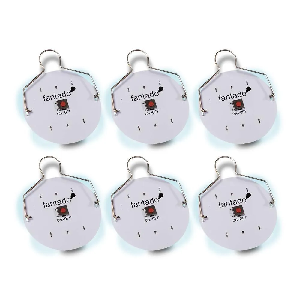 MoonBright  White Paper Lanterns with Budget Friendly OmniDisk LED Lights (12-PACK Combo Kit)
