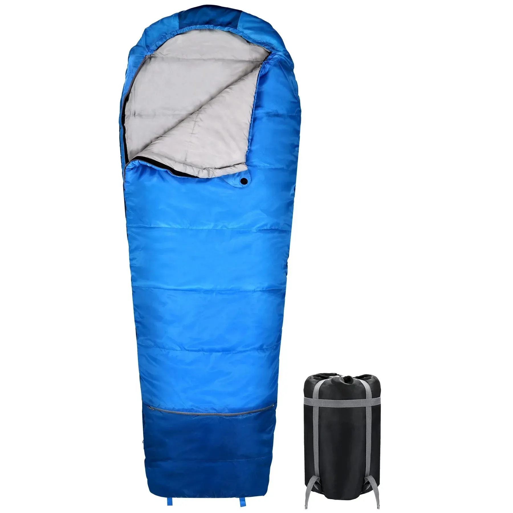 Mummy Kids Sleeping Bag for Camping,Blue Rose