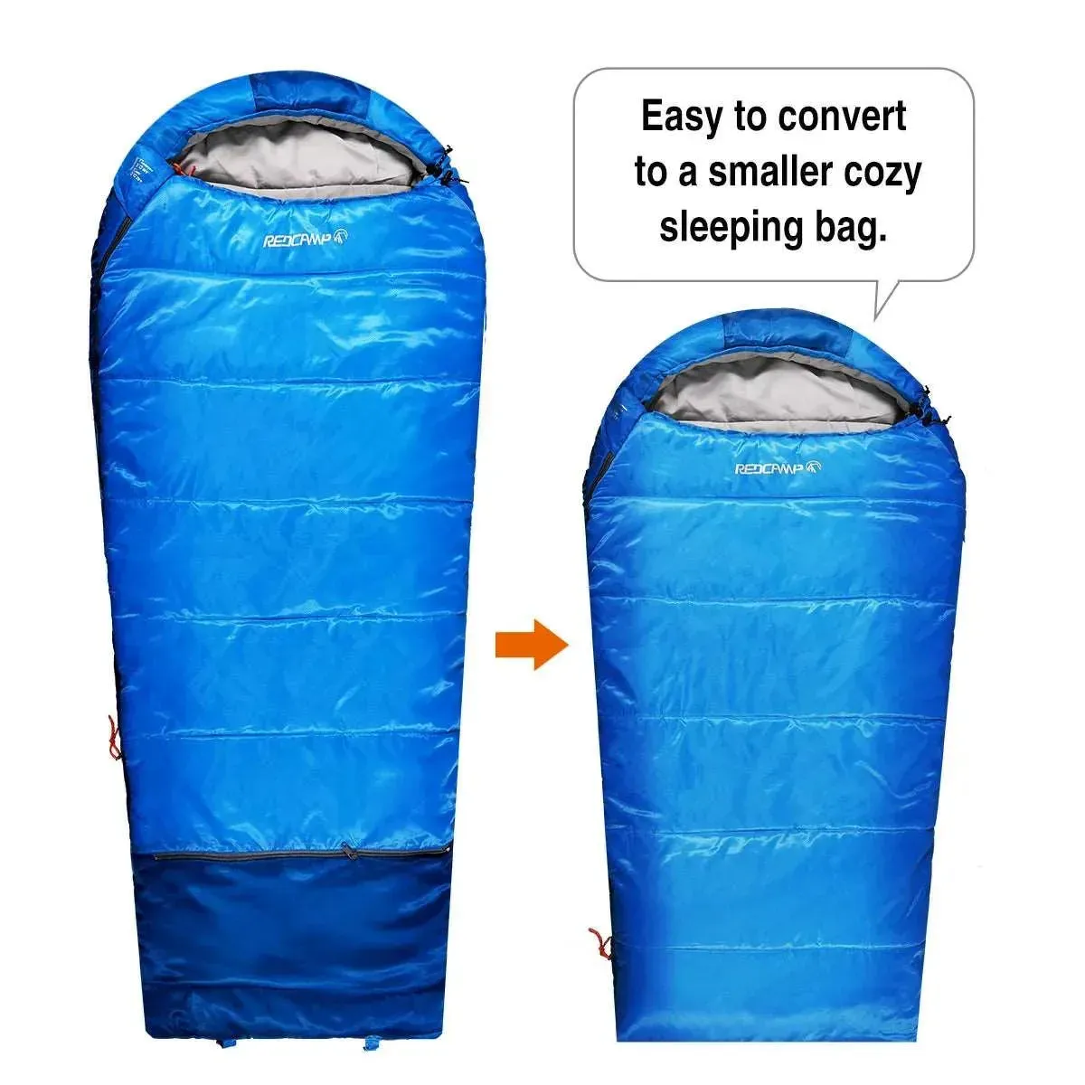 Mummy Kids Sleeping Bag for Camping,Blue Rose