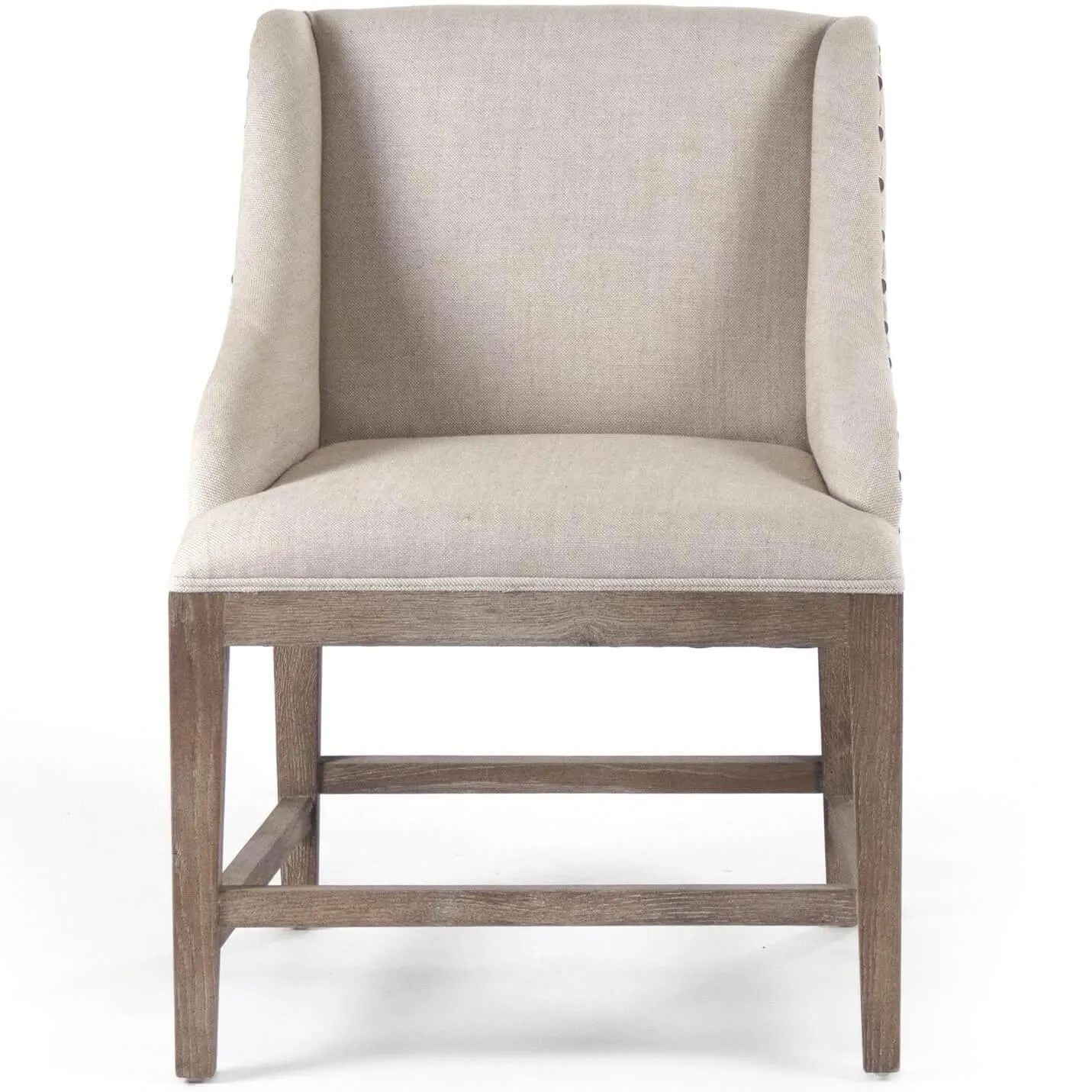 Nail Studded Linen Cafe Chairs