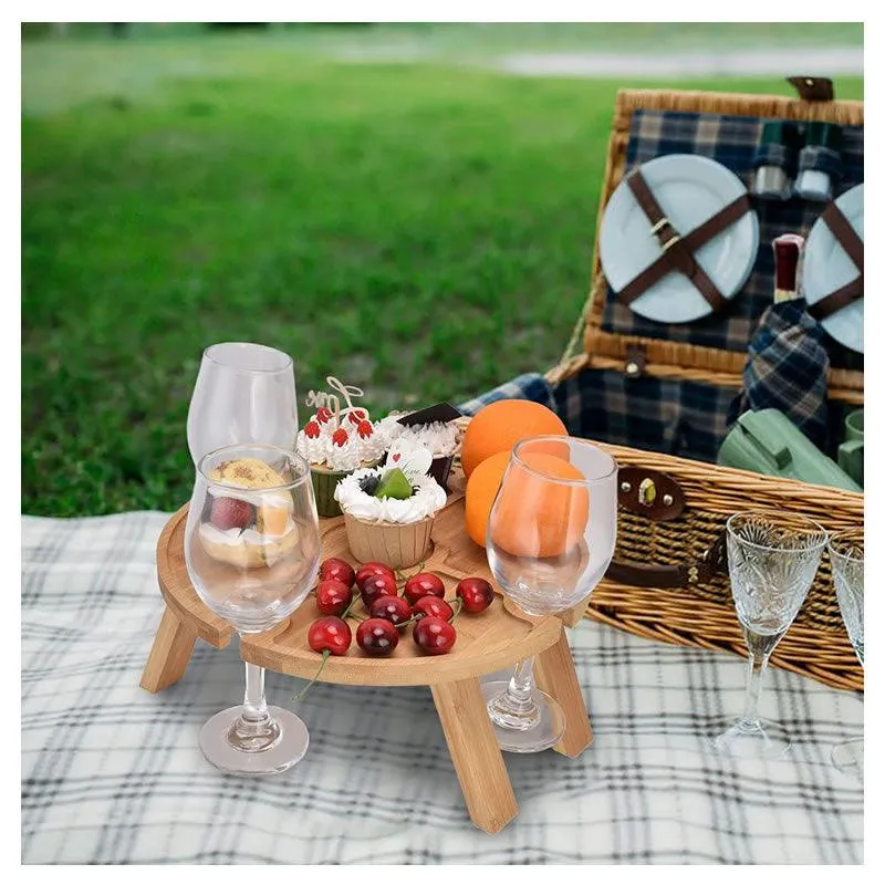 Outdoor Portable Folding Wine Table
