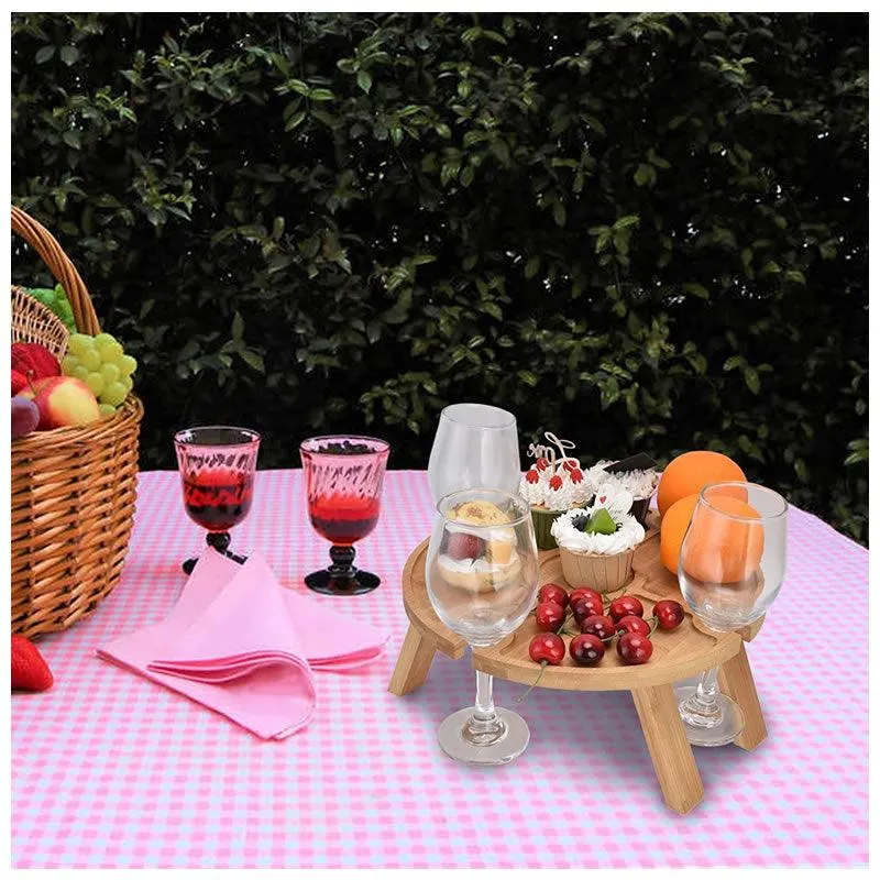 Outdoor Portable Folding Wine Table