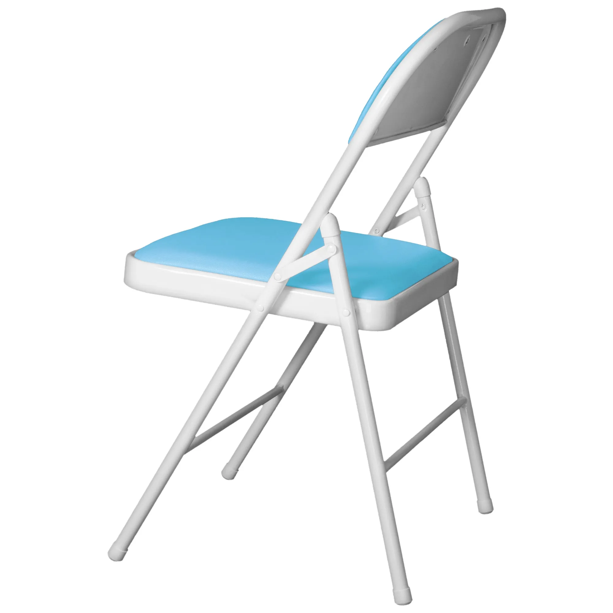 Padded Sky Blue Metal Cafe /Kitchen/ Garden and Outdoor Folding Chair