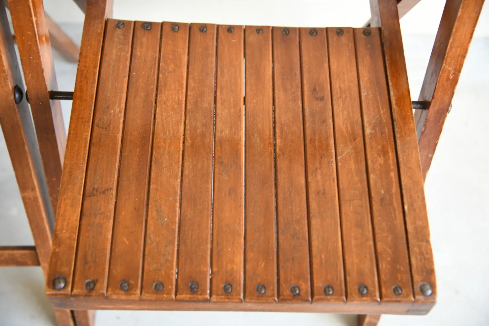 Pair Vintage Folding Chairs